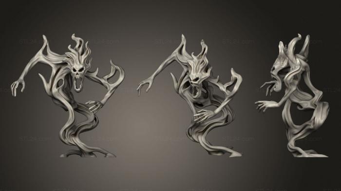 Статуэтки герои, монстры и демоны (Призрак 01, STKM_2491) 3D модель для ЧПУ станка